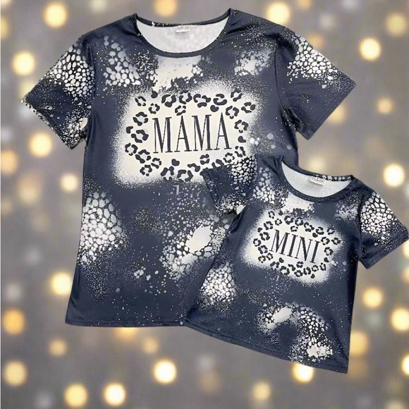 L/XL NEW Girls "MINI" Print Graphic Tee Cheetah - Mom and Me Matching Shirts - Picture 6 of 7